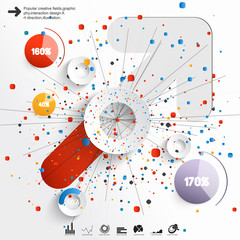 Obraz premium Abstract 3D Paper Infographics