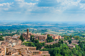 Obraz premium Siena. Image of ancient Italy city, view from the top