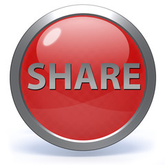 share circular icon on white background