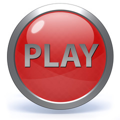 play circular icon on white background