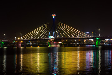 Han River Bridge in Danang, Vietnam.