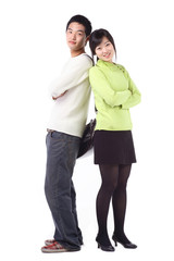 스튜디오 속 젊은 커플 