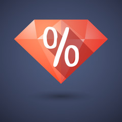 Diamond icon with a discount sign