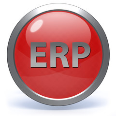 ERP circular icon on white background