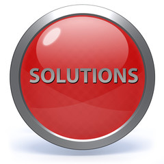 Solutions circular icon on white background