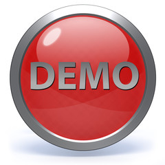 Demo circular icon on white background