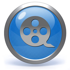 Fototapeta premium film circular icon on white background