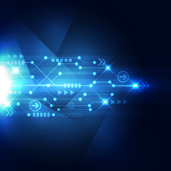 Obraz premium Abstract technology concept blue background. Vector illustration