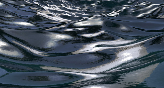 Abstract Water Surface. 3D illustration