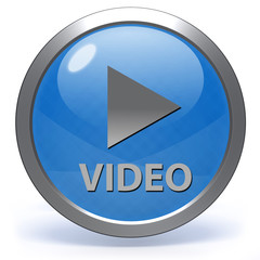 video circular icon on white background