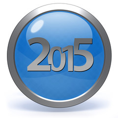 2015  circular icon on white background