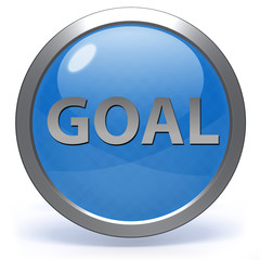 Goal circular icon on white background