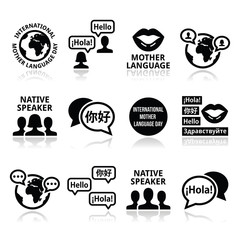 International Mother Language Day icons set © redkoala