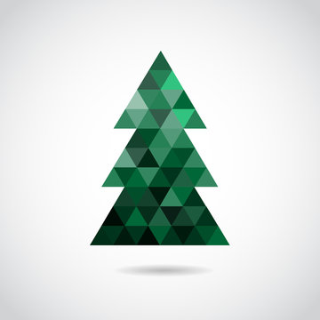 Christmas tree VECTOR icon.