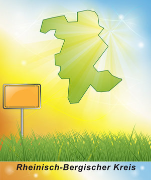 Karte vom Rheinisch-Bergischer-Kreis