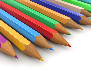 Colored pencils (clipping path included)