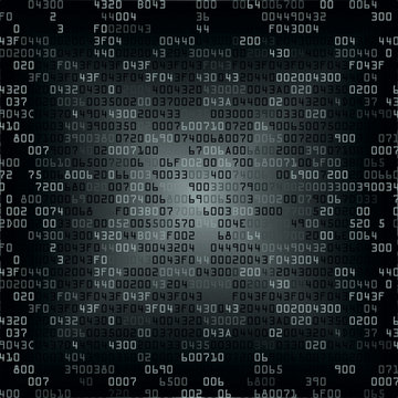Black and white security background with HEX-code