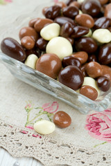 chocolate covered nuts and raisins