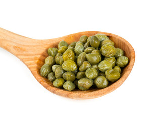capers isolated on white