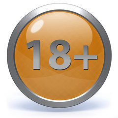 Obraz premium 18+ circular icon on white background