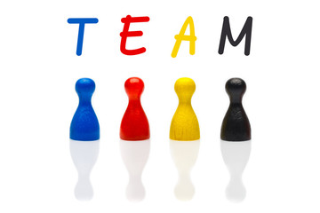 Concept team, teamwork, organization primary color black