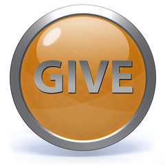 Give circular icon on white background