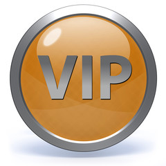 Vip circular icon on white background