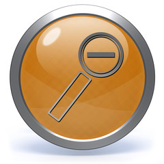 Zoom out circular icon on white background