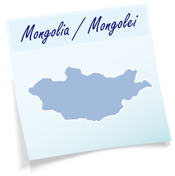 Karte von der Mongolei
