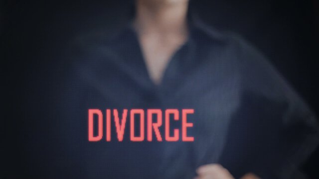 divorce text hand