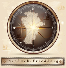 Karte von Aichach-Friedberg