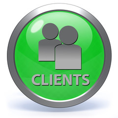 Client circular icon on white background