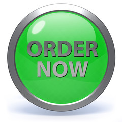 Order now circular icon on white background