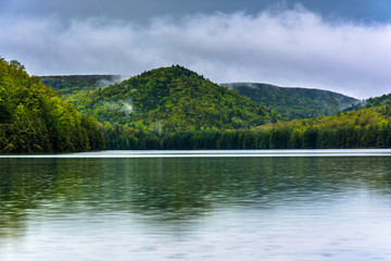 Clear storm clouds at Long Pine Run Reservoir at Michaux State F