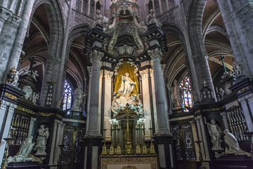 Fototapeta na wymiar Interiors of Saint Bavon cathedral, Ghent, Belgium