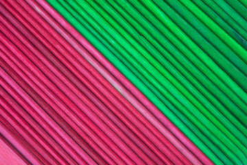 Close view of new craft sticks in holiday hues