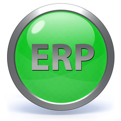 ERP circular icon on white background
