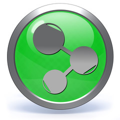 Database circular icon on white background