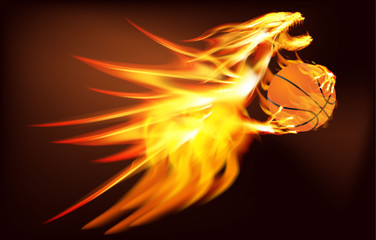 Fire Dragon a basketball