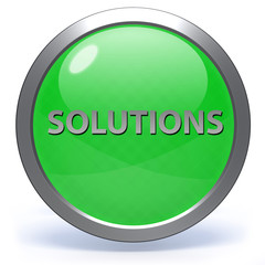 Solutions circular icon on white background