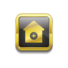 Health Kit Gold Vector Icon Button