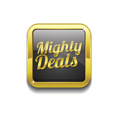 Mighty Deals Gold Vector Icon Button
