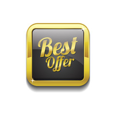 Best Offer Gold Vector Icon Button