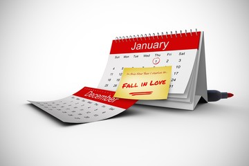 Composite image of new years resolutions