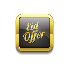 Eid Offer Gold Vector Icon Button