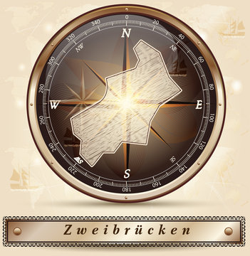Karte von Zweibruecken