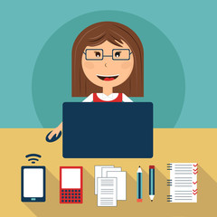 Set of freelance career