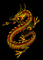 Fototapeta premium Dragon fire