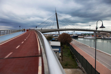 Big bridge over sea