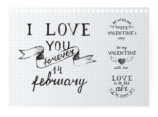 Valentine's day typography